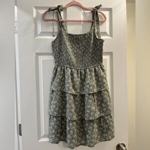 Floral Dress with bow tie sleeves